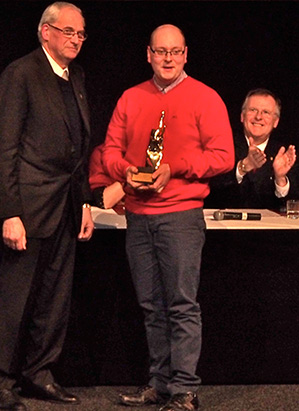 Didier Van De Casteele met de GOUDEN EUROBEEF trofee 2013